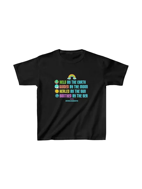 Unisex Çocuk Baskılı T-shirt - Siyah