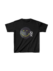 Unisex Çocuk Baskılı T-shirt - Siyah