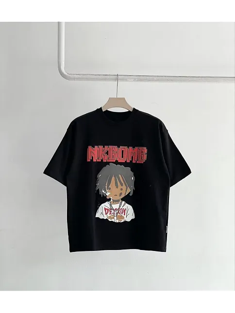 Unisex Çocuk Baskılı T-shirt - Siyah