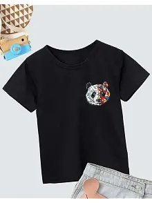 Unisex Çocuk Baskılı T-shirt - Siyah