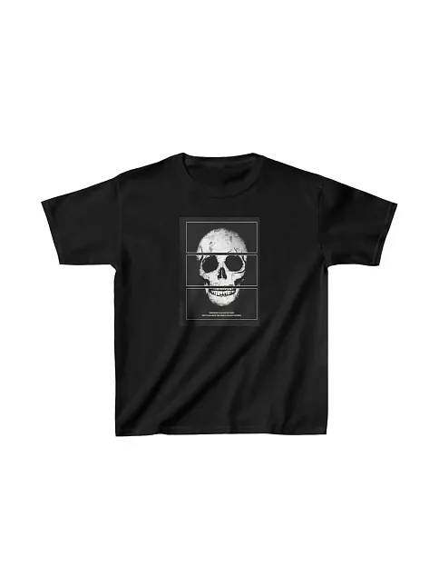 Unisex Çocuk Baskılı T-shirt - Siyah