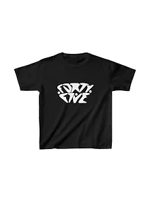 Unisex Çocuk Baskılı T-shirt - Siyah