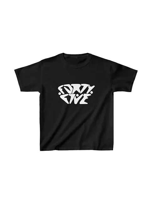 Unisex Çocuk Baskılı T-shirt - Siyah