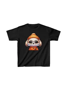 Unisex Çocuk Baskılı T-shirt - Siyah