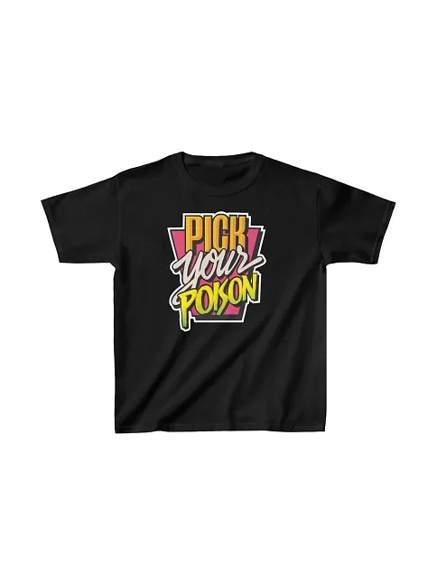 Unisex Çocuk Baskılı T-shirt - Siyah