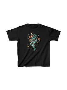 Unisex Çocuk Baskılı T-shirt - Siyah
