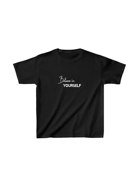 Unisex Çocuk Baskılı T-shirt - Siyah