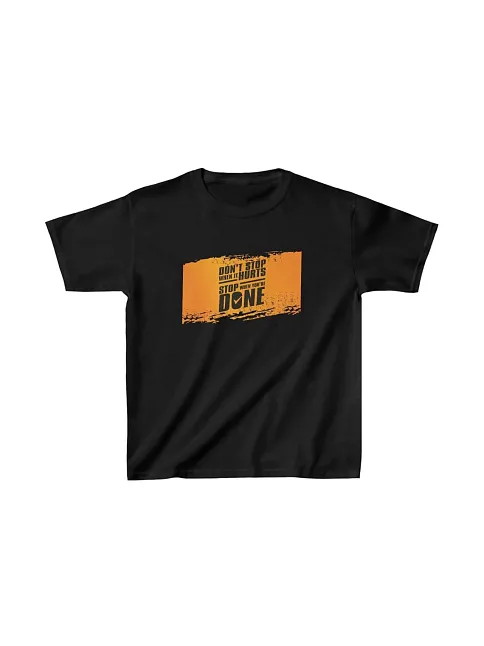 Unisex Çocuk Baskılı T-shirt - Siyah