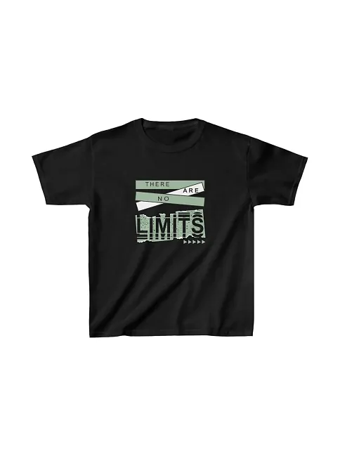 Unisex Çocuk Baskılı T-shirt - Siyah