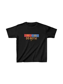 Unisex Çocuk Baskılı T-shirt - Siyah
