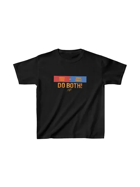 Unisex Çocuk Baskılı T-shirt - Siyah
