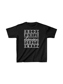 Unisex Çocuk Baskılı T-shirt - Siyah