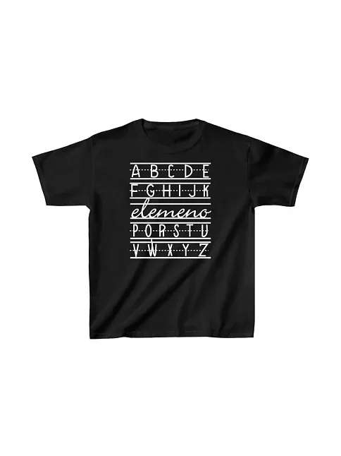 Unisex Çocuk Baskılı T-shirt - Siyah