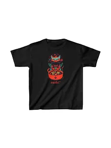 Unisex Çocuk Baskılı T-shirt - Siyah