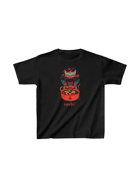 Unisex Çocuk Baskılı T-shirt - Siyah