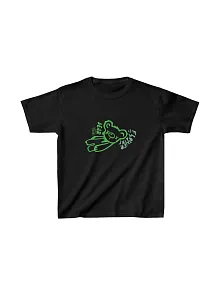 Unisex Çocuk Baskılı T-shirt - Siyah