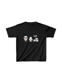 Unisex Çocuk Baskılı T-shirt - Siyah