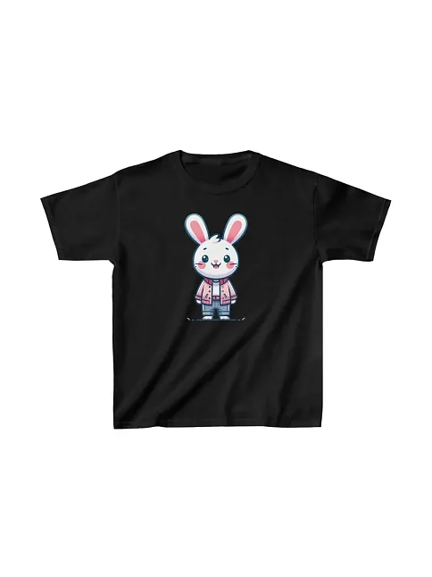 Unisex Çocuk Baskılı T-shirt - Siyah