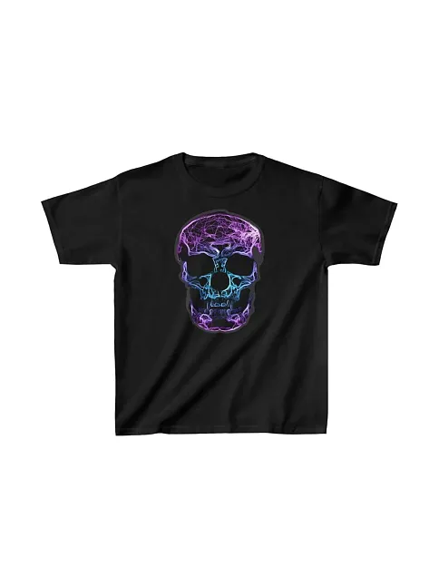 Unisex Çocuk Baskılı T-shirt - Siyah