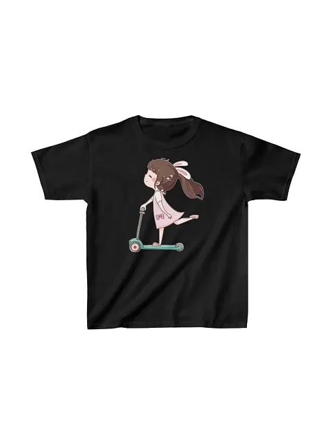 Unisex Çocuk Baskılı T-shirt - Siyah
