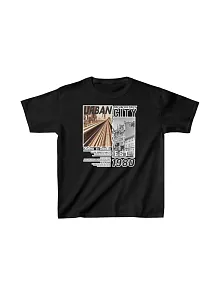 Unisex Çocuk Baskılı T-shirt - Siyah