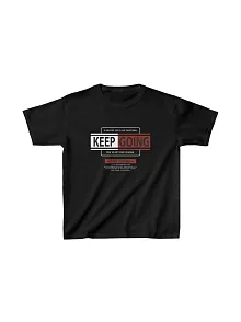 Unisex Çocuk Baskılı T-shirt - Siyah