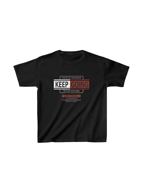 Unisex Çocuk Baskılı T-shirt - Siyah
