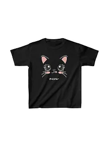 Unisex Çocuk Baskılı T-shirt - Siyah