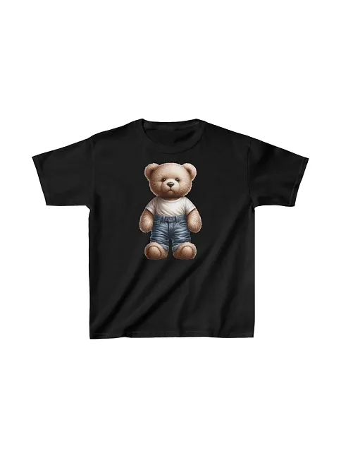 Unisex Çocuk Baskılı T-shirt - Siyah