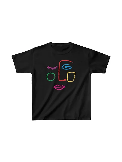 Unisex Çocuk Baskılı T-shirt - Siyah