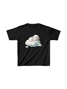 Unisex Çocuk Baskılı T-shirt - Siyah