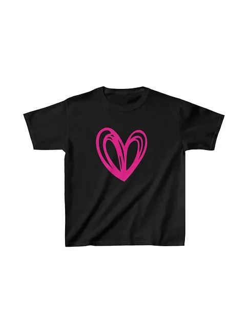 Unisex Çocuk Baskılı T-shirt - Siyah
