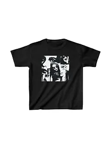 Unisex Çocuk Baskılı T-shirt - Siyah