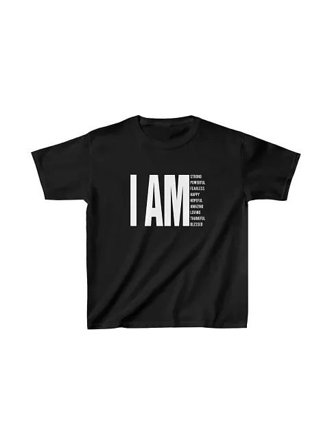 Unisex Çocuk Baskılı T-shirt - Siyah