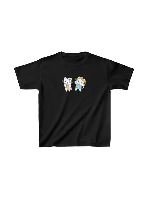 Unisex Çocuk Baskılı T-shirt - Siyah