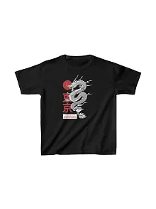 Unisex Çocuk Baskılı T-shirt - Siyah