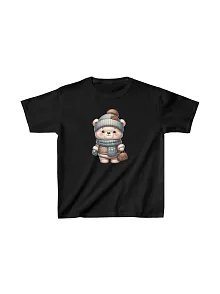 Unisex Çocuk Baskılı T-shirt - Siyah