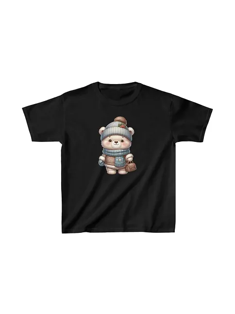 Unisex Çocuk Baskılı T-shirt - Siyah