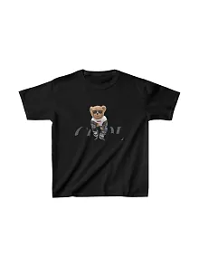 Unisex Çocuk Baskılı T-shirt - Siyah