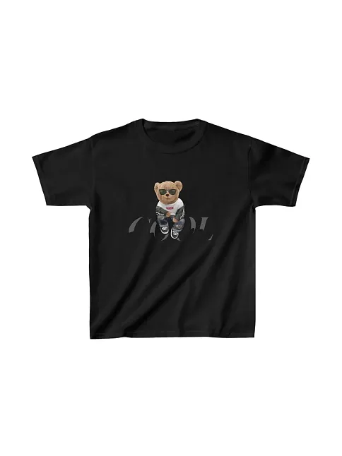 Unisex Çocuk Baskılı T-shirt - Siyah