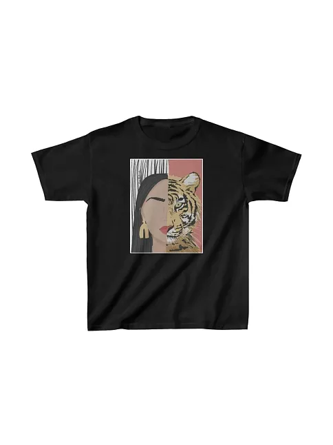 Unisex Çocuk Baskılı T-shirt - Siyah