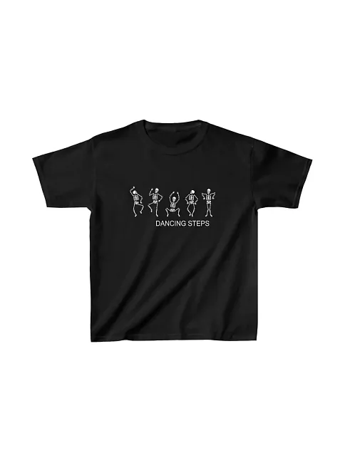 Unisex Çocuk Baskılı T-shirt - Siyah