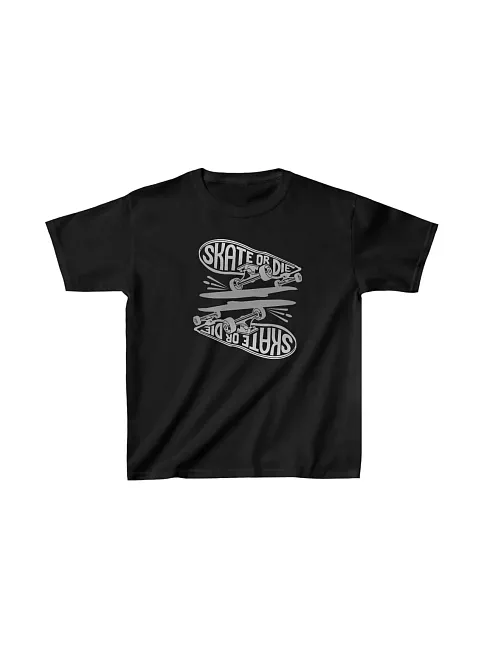 Unisex Çocuk Baskılı T-shirt - Siyah