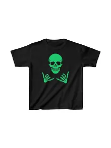 Unisex Çocuk Baskılı T-shirt - Siyah