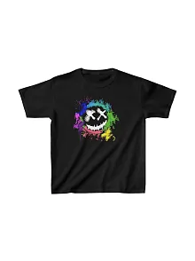 Unisex Çocuk Baskılı T-shirt - Siyah