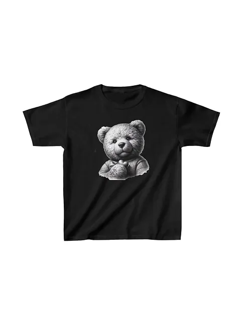 Unisex Çocuk Baskılı T-shirt - Siyah