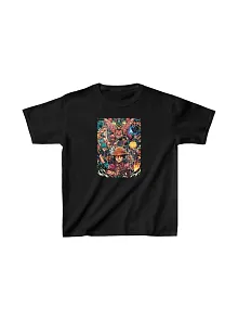 Unisex Çocuk Baskılı T-shirt - Siyah