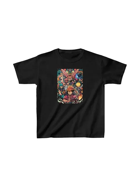 Unisex Çocuk Baskılı T-shirt - Siyah