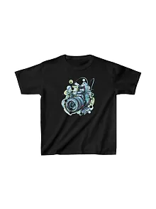 Unisex Çocuk Baskılı T-shirt - Siyah