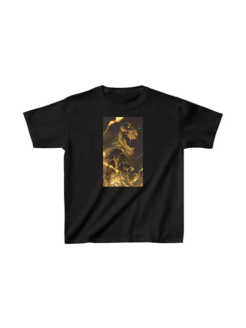 Unisex Çocuk Baskılı T-shirt - Siyah